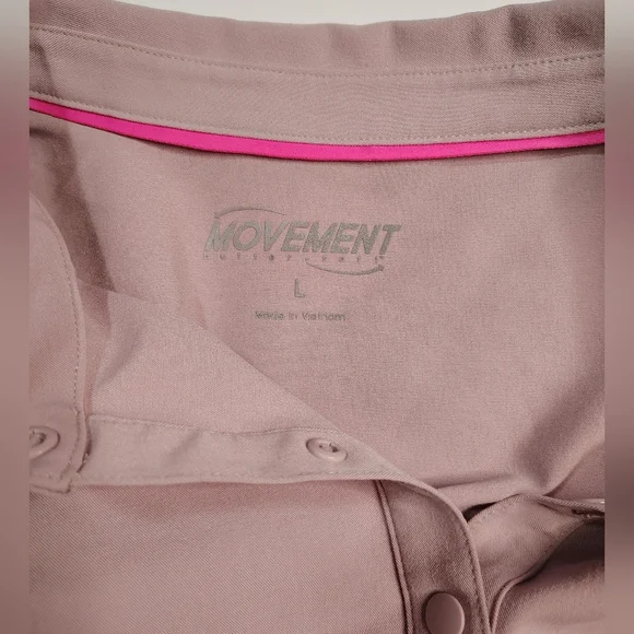 Movement by Butter Soft Mintaka scrub top, shirt collar, size L,mauve pink. - Picture 13 of 17